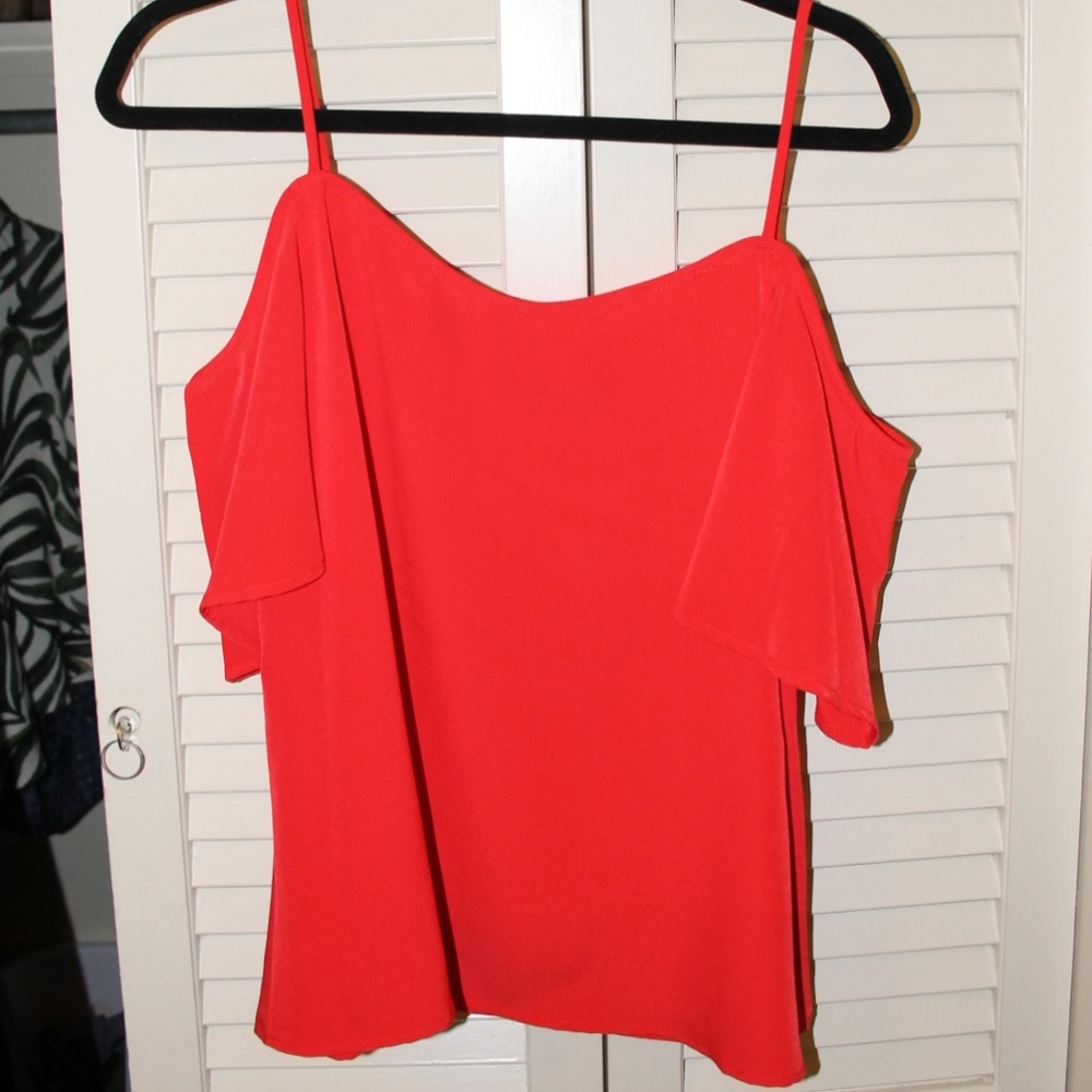 Red off the shoulder top from Nordstroms BP